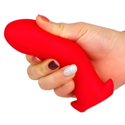 EggPlay Plug Silicone Saurus Egg M 12 x 5.3cm Rouge